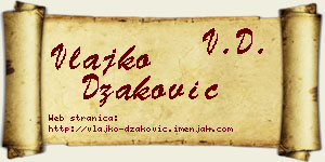 Vlajko Džaković vizit kartica